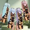 1PC German Shepherd Dog 750ml Color Plastic Sports Water Bottle Leakproof Flip Straw Lid Suitable for Sports Office Home Use