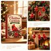 Advent Calendar for Kids Red Bird Calendar, 24-Day Christmas Countdown Set with Acrylic Ornament Collection Ornaments, 2D Tree Hanging Decor,
