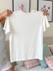 Women's Strawberry Matcha Print Summer Casual White T-shirt