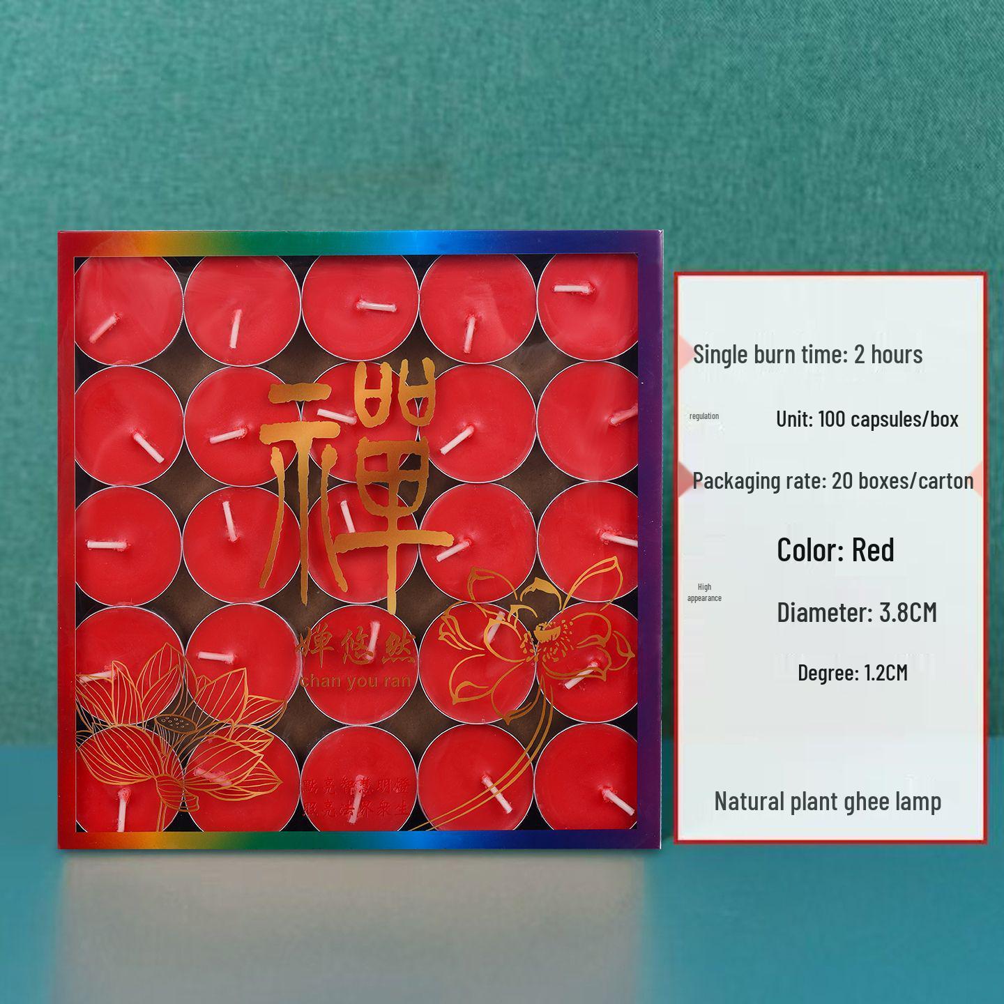 Бездымная Экологичная Лампа-Свеча Гхи Бодхи Будда - Настоящая Растительная Буддийская Свеча для Дома