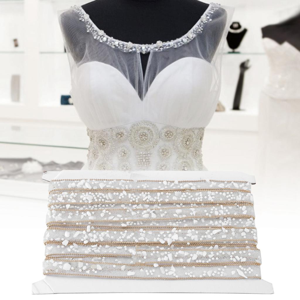 5 Yards Gold Edge Shell Glue Mesh Ribbon for DIY Shoes Hats Phone Stickers Decorative Belt