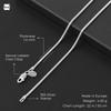 [Amberta] Women's 925 Sterling Silver 1.4mm Snake Chain Necklace, Size: 55cm