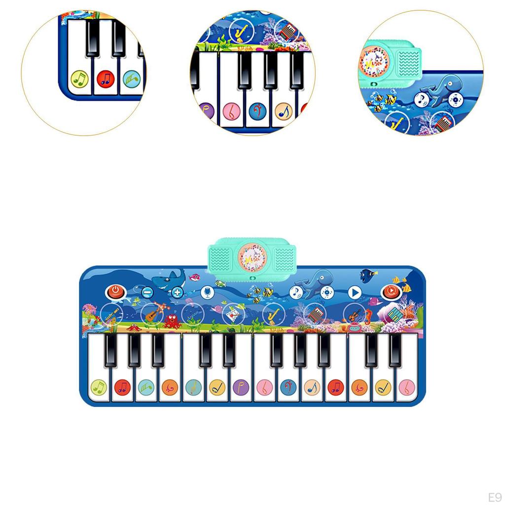 Floor Piano Mat for Toddlers 14 Keys 8 Musical Instruments