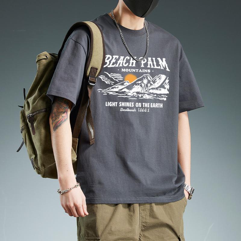 

GMXIA Men s Fashion Casual Summer Spring Tops & T-shirts XXXL сірий