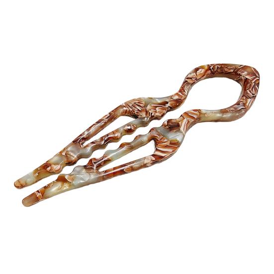 French Hair Pin Women Double-Notch Locking Mechanism Hair Clip Twists Secure Hair Stick Hair Styling Accessory