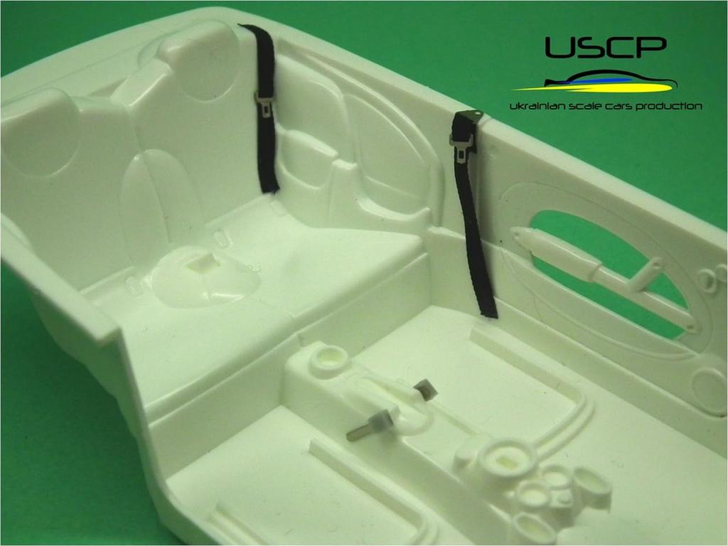 USCP Scale Seat Belts for Passenger Plastic Model SCP24A019 1/24 Cars, Black, 5-Pack, Parts,