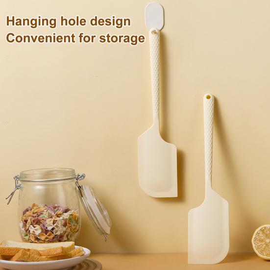 Silicone Spatula Adjustable Scraper with Ergonomic Grip Double-Sided Arc Design Heat Resistant Food Grade Silicone Baking Tool Kitchen Utensils