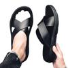 Italian Leather Slippers For Men 2025 New Hotel Beach Summer Shoes High Quality Big Size 47 Slip On Light Flats Male Flip Flops