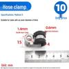 304 Stainless Steel Saddle Clamp with Rubber Strip - Pipe Support and U-Bolt Hose Clip