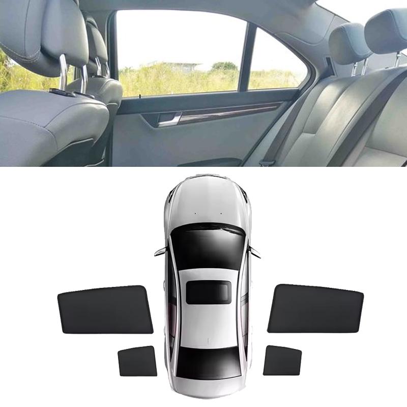For Mercedes Benz C Class W204 Accesories 2008~2014 Sedan Magnetic Car Sunshade Shield Windshield Curtain Window Shade Sunscreen