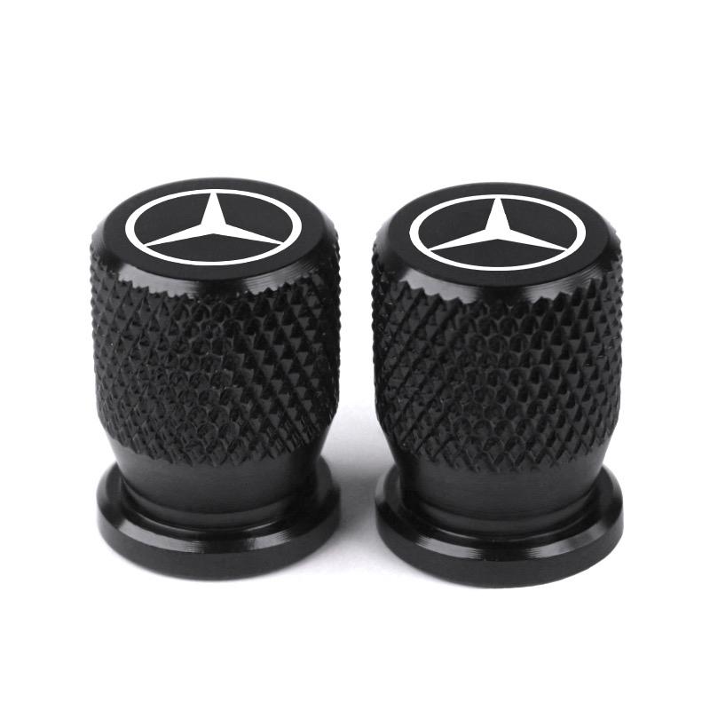 

GLC GLB 4pcs Car Wheel Tire Valve Caps Aluminum Airtight Covers for Mercedes Benz B/C/E/S Class A Class C200L GLC GLK New CLA G чёрный