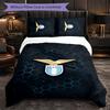Biancheria da letto a tema Lazio FC Set 3 Pezzi Copripiumino Biancheria da letto decorativa per camera da adolescente Decorazione per la casa