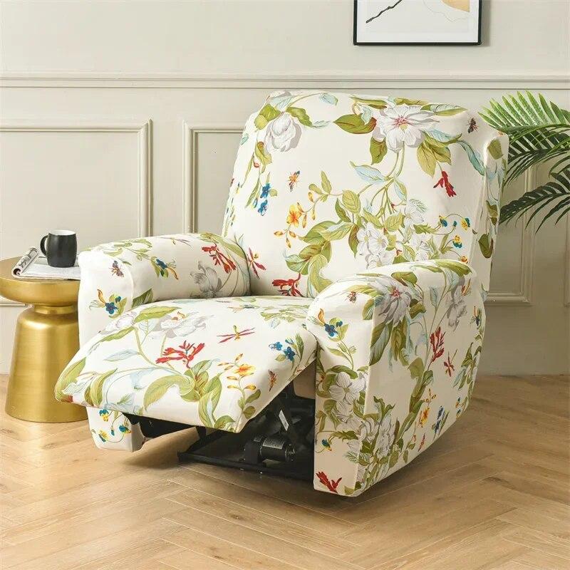 Nordic Geometric Recliner Sofa Cover Elastic Floral Single Armchair Sofa Slipcovers Lazy Boy Relax Chair Cover Sofa Slipcover