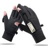 Winter Warme Handschuhe Umklappbar Zwei Finger Frei Handschuhe Wasserdicht Winddicht Touchscreen Handschuhe Radfahren Ski Angeln Handschuhe