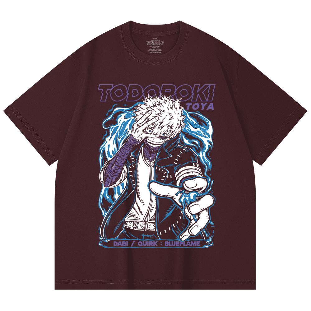 

230 Gsm 100% Cotton My Hero Academia V11 Dabi Print Unisex Heavy Cotton T Shirt 2XL