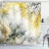 Shower Curtain Abstract Branch Pattern Watercolor Painting Nature Inspired Bath Decor Waterproof Fabric Contemporary Art Home