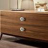 Crystal Drawer Pulls Handles Transparent Cabinet Knobs Brass Closet Handles For Wardrobe Furniture