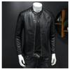 Herrenjacke Stehkragen Schlanke Jacke Herbstmode Herren Motorrad Lässiger Mantel Herren Moto Biker Mantel