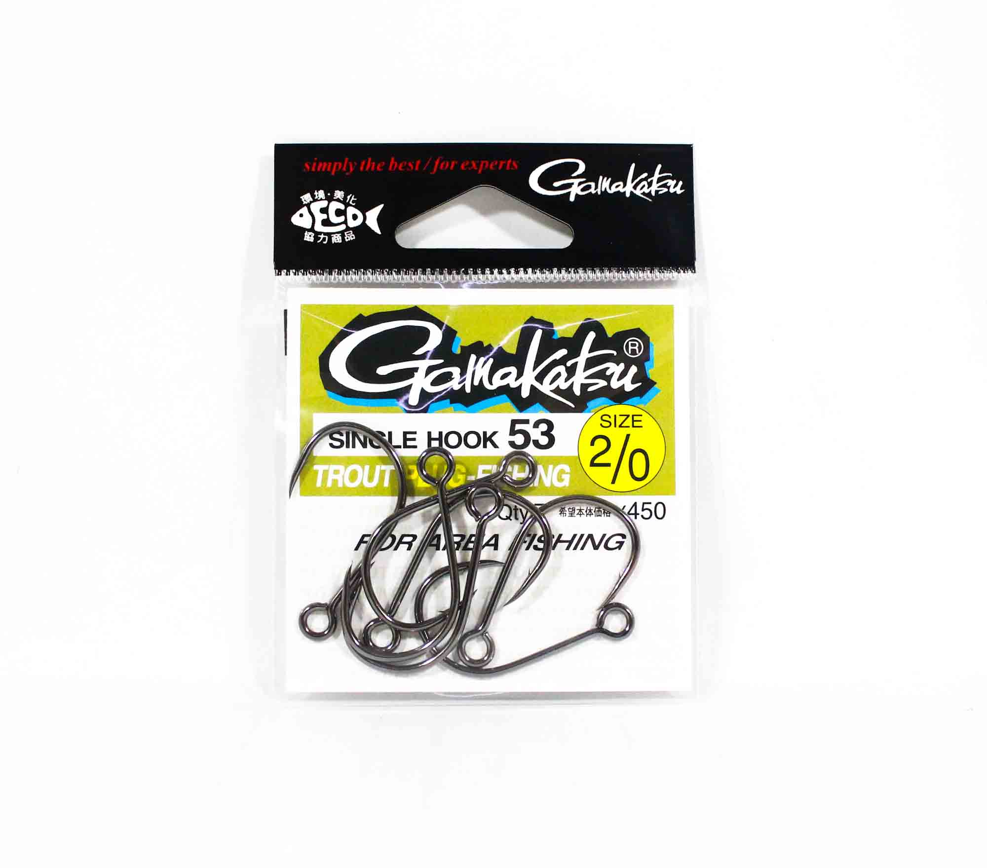 

Gamakatsu 67505 Single Hook 53 Легкий крючок для приманки 2/0 (8314)