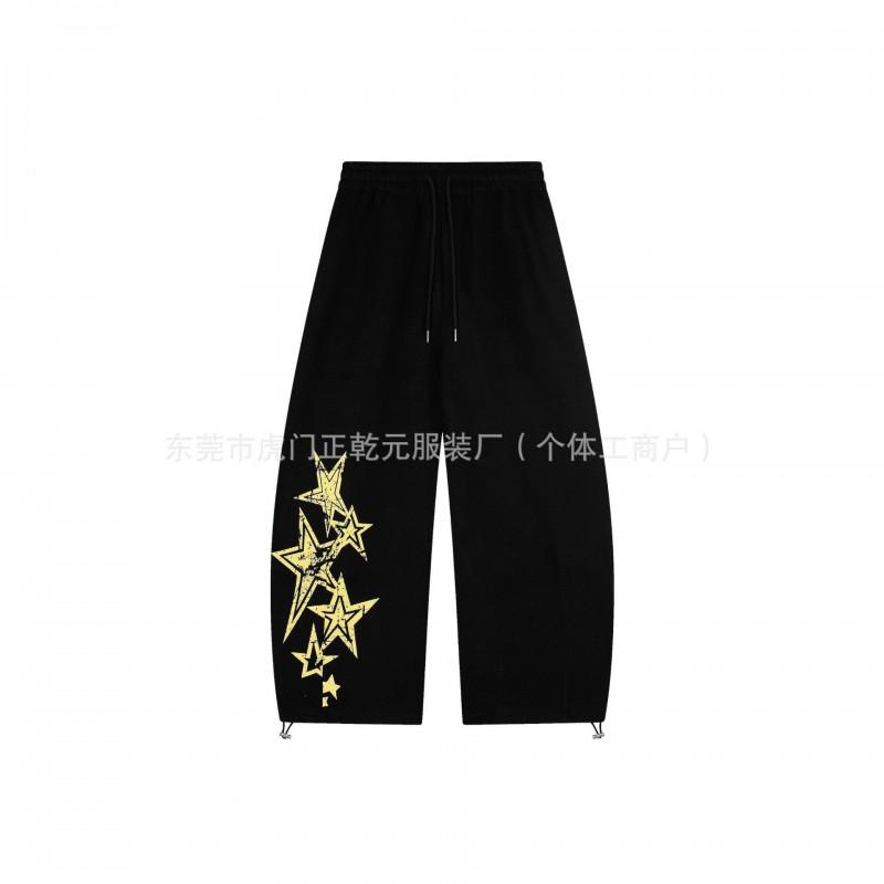 American Hip Hop Harajuku Star Print Sweatpants Loose Streetwear Men Women