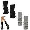 Damen Strick-Beinstulpen, gemütliche und stilvolle Beinstulpen, perfekt für Wintermode schwarz/grau