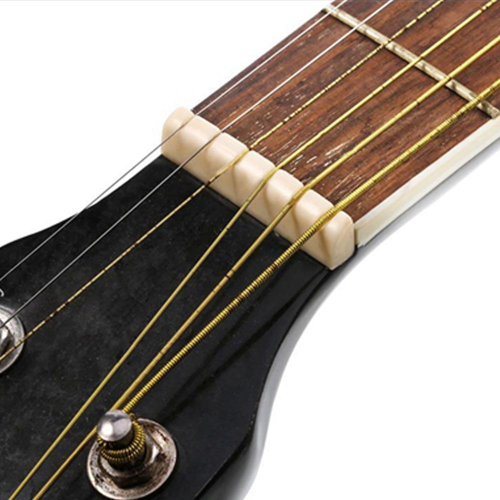 24PCS Acoustic Guitar Guitar Bridge Saddle White+Black Guitar Pegs Kit Bridge Pin Puller  For Guitar