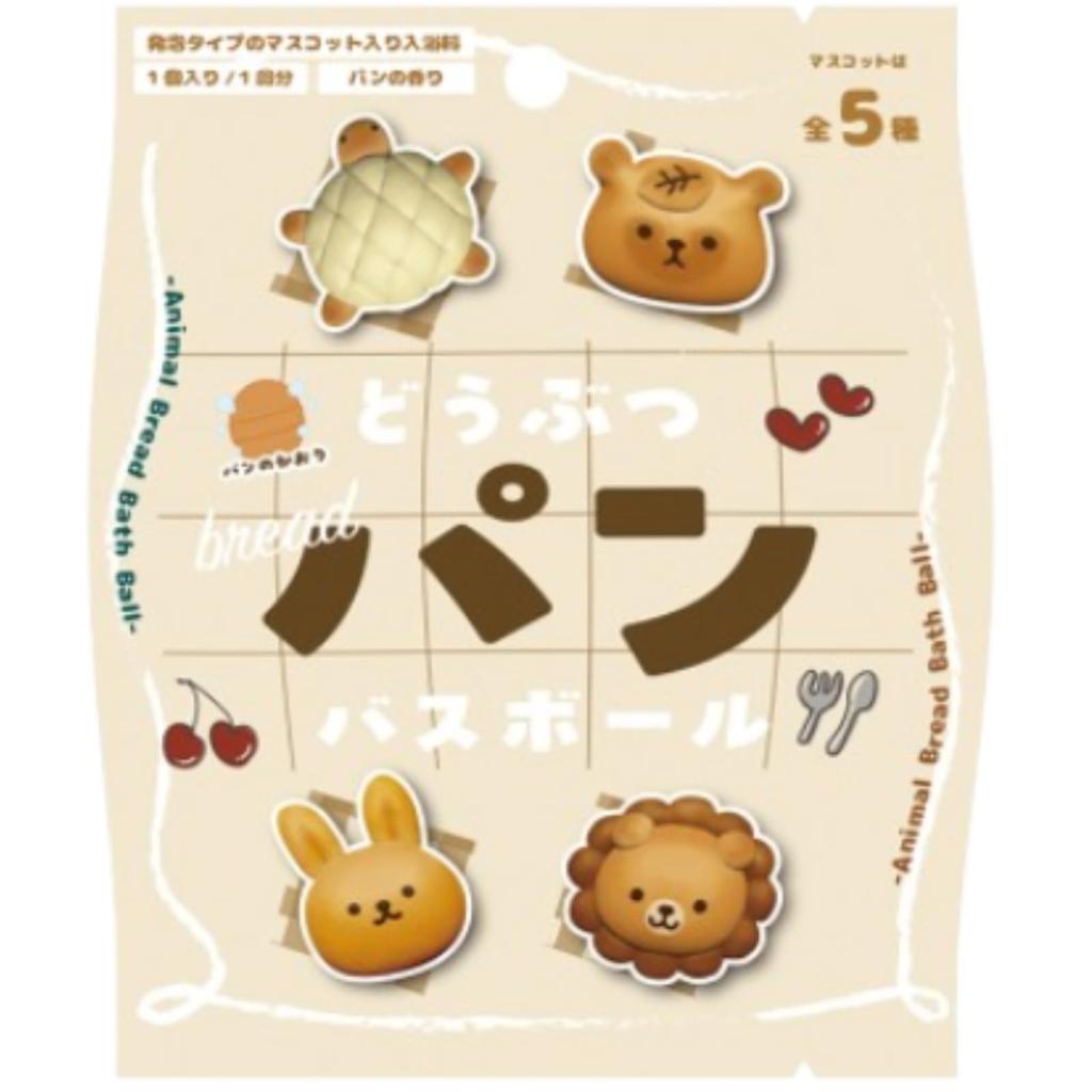 [Set aus 6 Stück + Dankeschön-Aufkleber] Nor Corporation Tierbrot Badekugeln mit Maskottchen, Duftende Spielzeuge, Badebomben, Sprudelnde Badespielzeuge, Charakter