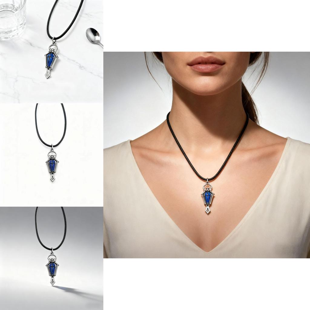 Lantern Cartoon Pendant Necklace For Men Women With Zinc Alloy Craftsmanship