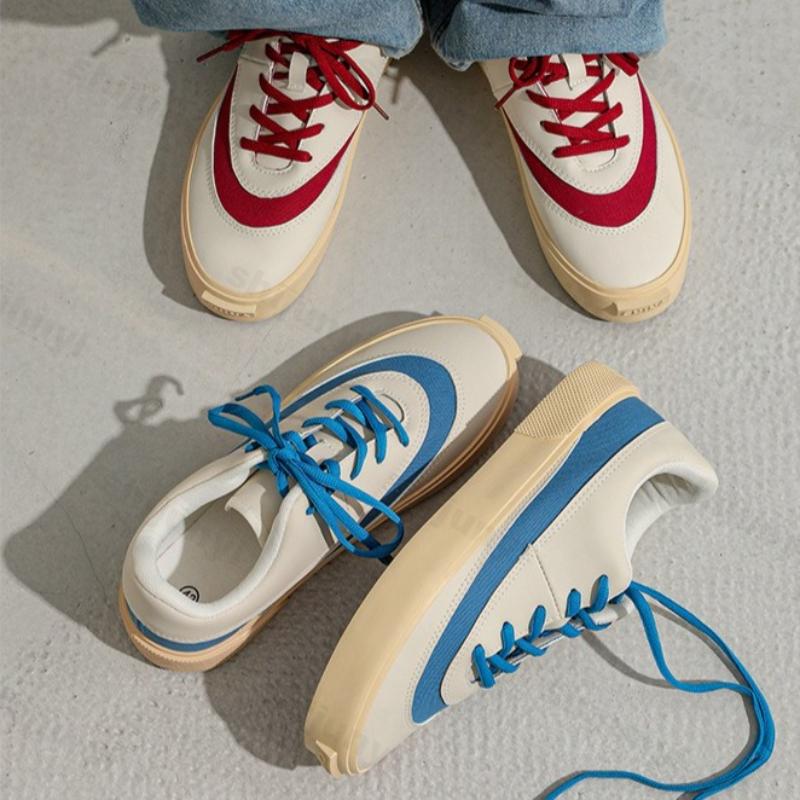 Fashion Trendy Low Top Casual Shoes Men's Shoes 2025 Spring Contrasting Colors Niche Design Low Top Comfortable Non slip flat Sneakers