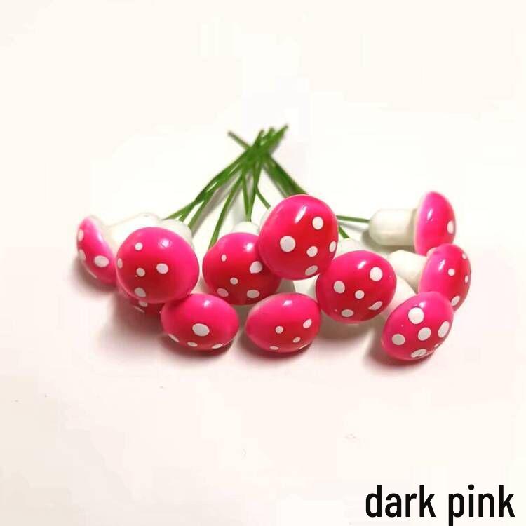Colorful Foam Mushroom Bonsai Ornaments - Small Potted Plant Accessories for Micro Landscapes