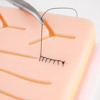 Nácvik šití Lékařské silikonové 3vrstvé šicí podložky Školení modelu lidské kůže