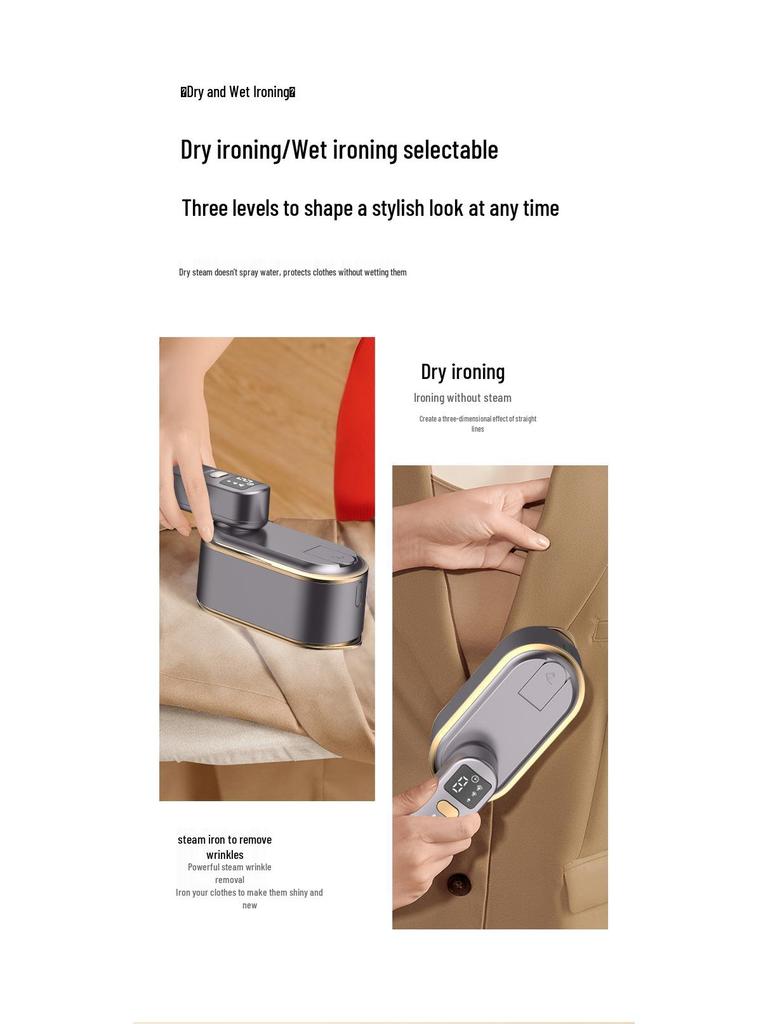 Wall-Mounted Handheld Garment Steamer: Mini Portable Electric Iron & Wrinkle Remover