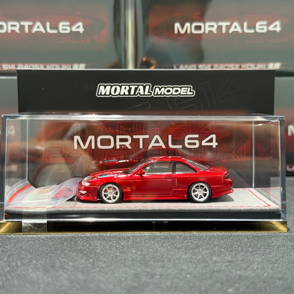 AAYP1 Mortal 1:64 S14 240SX KOUKI HEC Exhibition Limited Alloy Die-cast Car Model