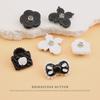 5pcs Children'S Clothes Sweater Buttons Cartoon Bow Buttons Baby Cardigan Jacket Cute Flower Decoration Black And White Buttons