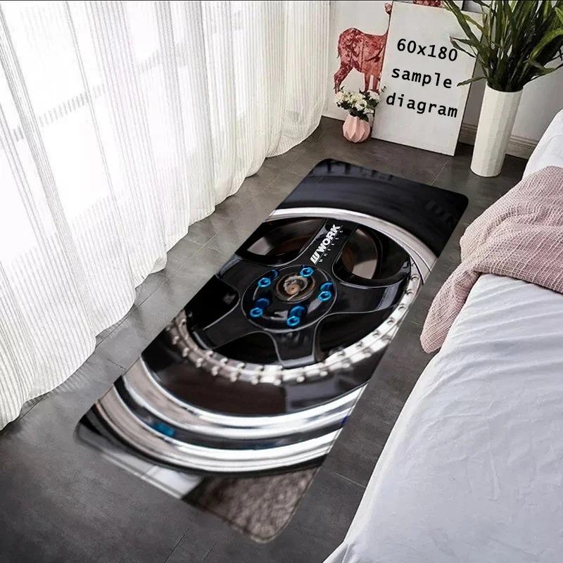 Entrance Doormats Work Wheel Hub - Non-slip Bedroom Mat for Hallway Kitchen Floor Car Boot Carpets Room Decor Bathroom Rugs