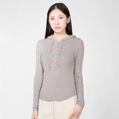 Damen Kapuzenpullover Strickpullover