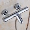 New Chrome Bathroom Shower Faucet Set Thermostatic Bathtub Shower Mixer Set Wall Mounted Brass Waterfall Style Chrome