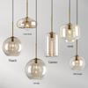 Nordic Industrial Glass Pendant Light for Cafe/Bar