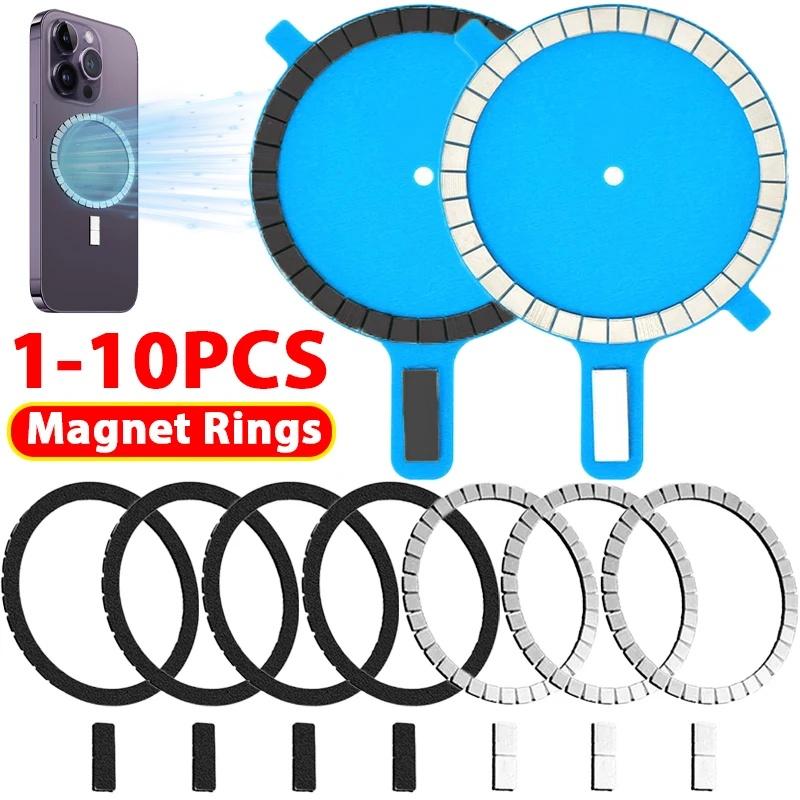 Magnetic Metal Plate Sheet Universal Circle Ring Sticker Compatible MagSafe Wireless Charging Car Phone Mount For iPhone 15