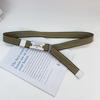 Spring Canvas Belt Women'S Style Denim With Casual No-Punch Student Belt N