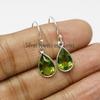 Orecchini in Peridoto Naturale-Orecchini Fatti a Mano con Montatura a Lunetta-Orecchini in Peridoto a Goccia-Orecchini in Argento Sterling 925-Regalo per lei-Orecchini Pendenti
