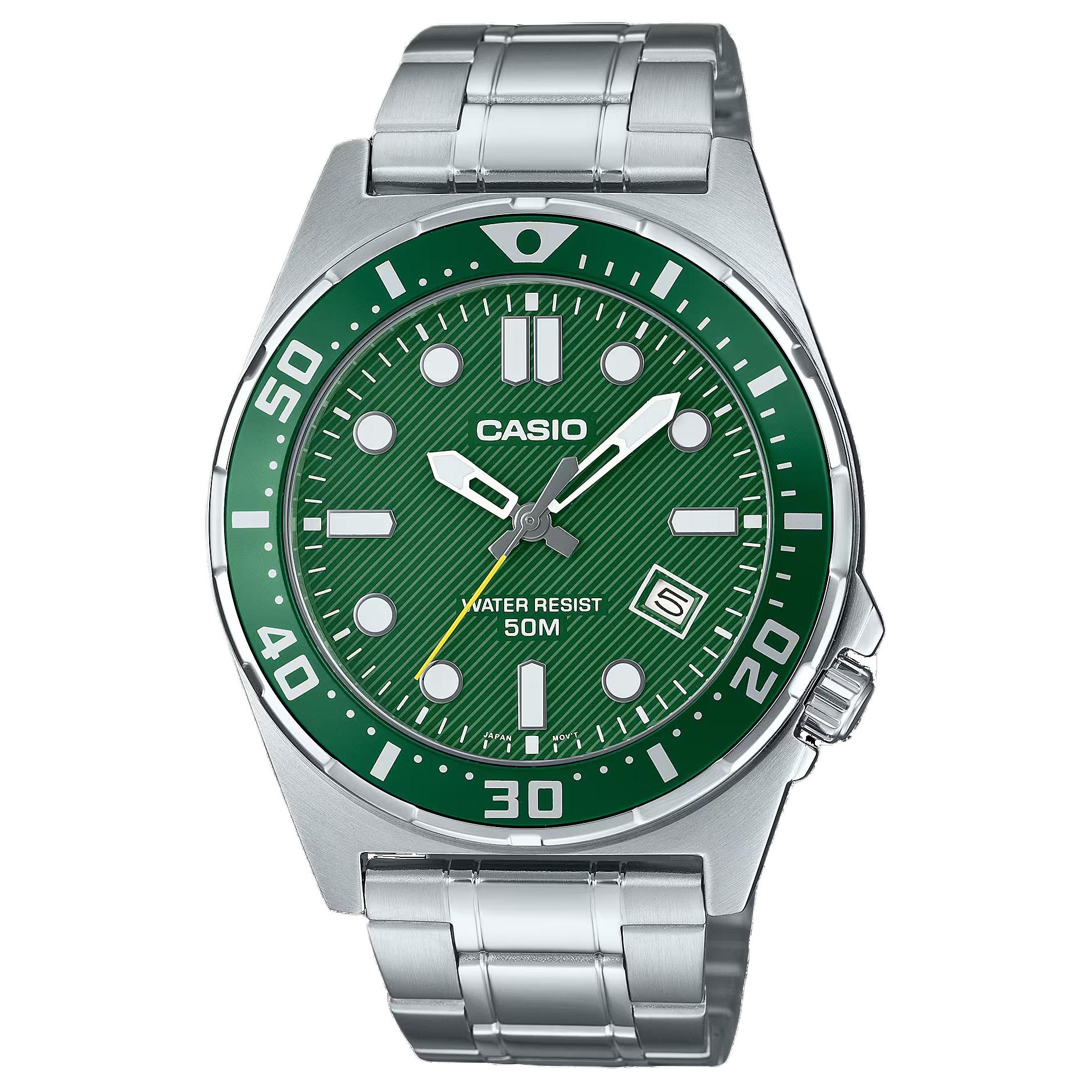 CASIO Men Standard Series Green Watch MTD-135D-3AV MTD-135D-3AV Green Dial