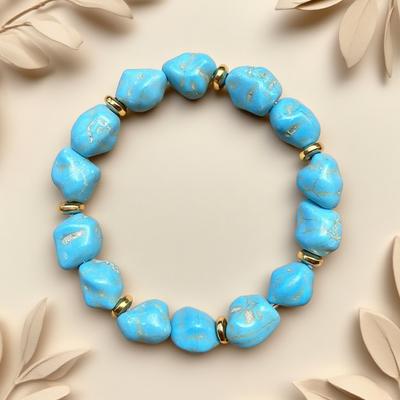 Bracelet en pierre turquoise fait main Bracelet pour homme Bracelet de prière du Ramadan Cadeau de fête Port quotidien