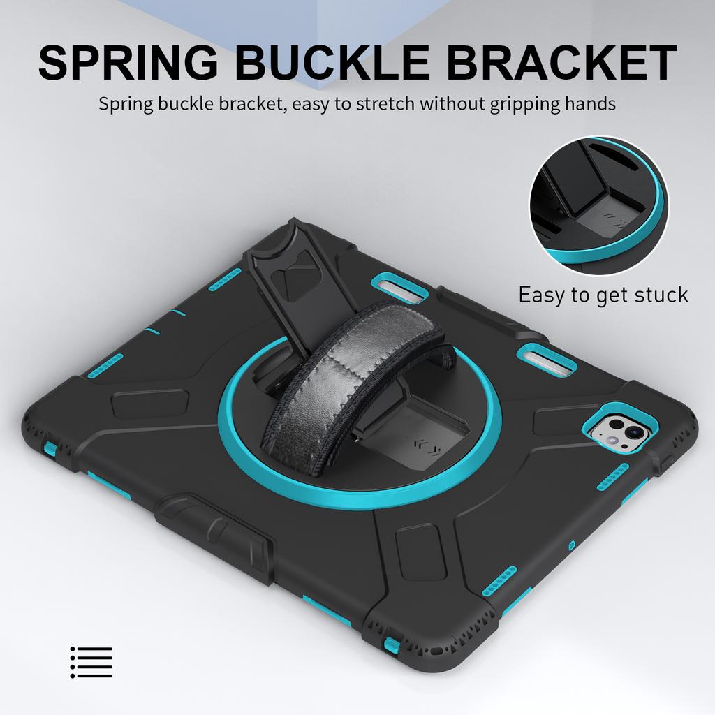 Für iPad Pro 13 (2024) Ständer Hülle Stoßfeste Tablet Hülle mit Schultergurt