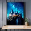 Fantasy Forest Castle Dark Academy Magic Witch Canvas Diamond Painting Wall Art Picture Living Room Home Decor