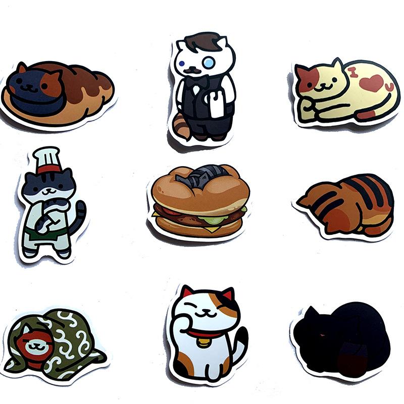 10 30 50Pcs Cute Cat Stickers For Suitcase Skateboard Laptop Luggage Fridge Phone Car Styling Diy Decal Sticker