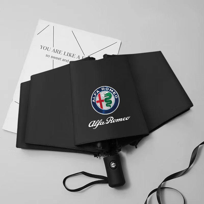 Car Umbrella Fully Automatic Folding Windproof Umbrella For Alfa Romeo Giulia Stelvio Giulietta 159 147 156 166 Car Accessories