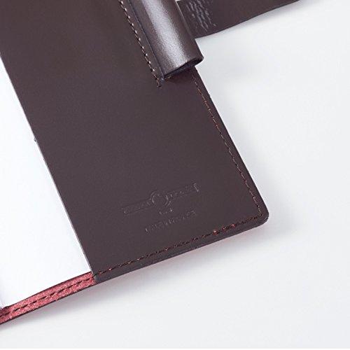 Quo Vadis DUO Leather Notebook Cover, 10x15cm, Rouge & Cafe, Qv10x1519rg