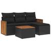 VidaXL Garden Lounge Set with Cushions 5 Pcs, Patio Sofas, Furniture Set, Outdoor Terrace Furniture, Black 3259990