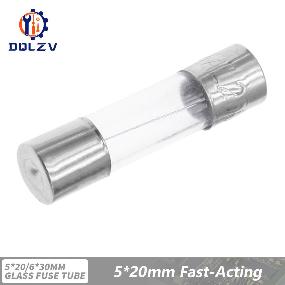 5*20mm 6*30mm Fast Blow Glass Tube Fuses 5x20mm 6x30mm 250V 0.5A 1A 2A 3A 4A 5A 6A 8A 10A 15A 20A 25A 30A AMP Slow Blow Fuse